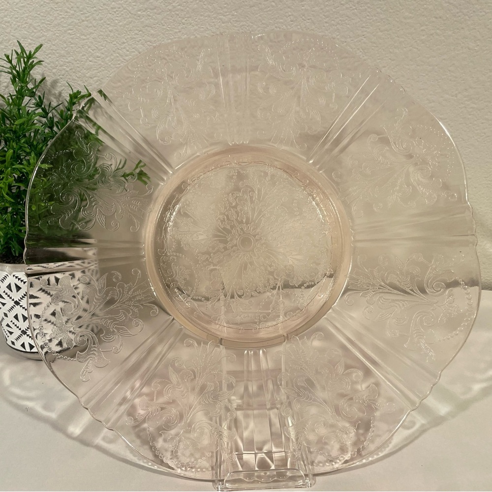 🥳BOGO! MacBeth-Evans “American Sweetheart” Pattern Charger Salver-Server Plate.